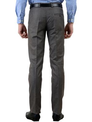 grey cotton flat front formal trouser - 15703238 - Standard Image - 3