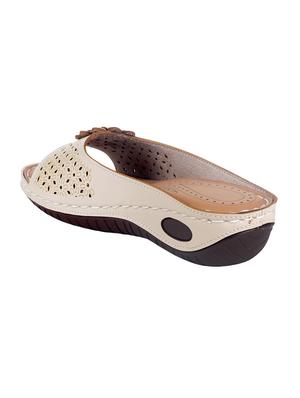 beige slip on sandal - 15704288 - Standard Image - 3
