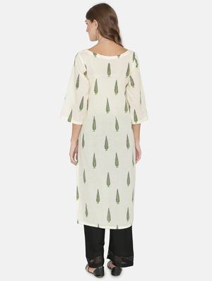 straight printed kurta - 15704581 - Standard Image - 3