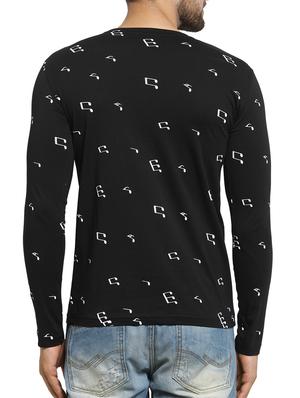 black cotton all over print t-shirt - 15705217 - Standard Image - 3