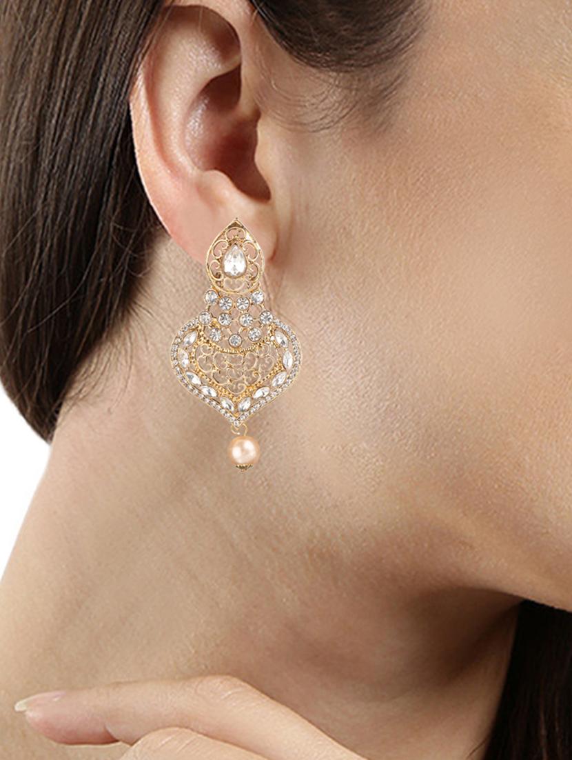 gold plated drop earring - 15706213 - Zoom Image - 3