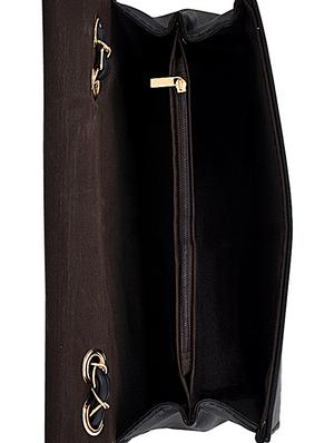 black leatherette (pu) combo handbag - 15707064 - Standard Image - 3