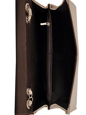 beige leatherette (pu) combo handbag - 15707065 - Standard Image - 3