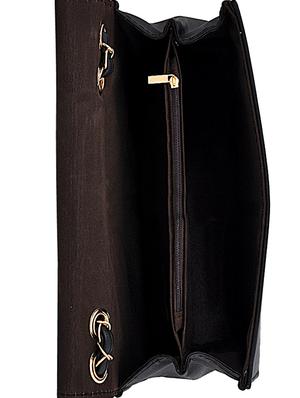 black leatherette (pu) regular handbag - 15707074 - Standard Image - 3
