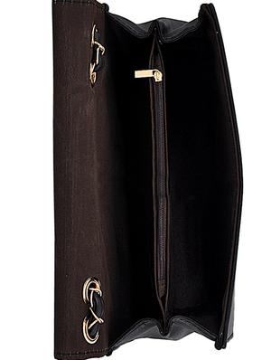 black leatherette (pu) combo handbag - 15707077 - Standard Image - 3