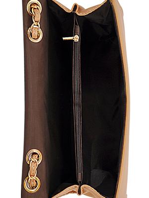 white leatherette (pu) combo handbag - 15707082 - Standard Image - 3