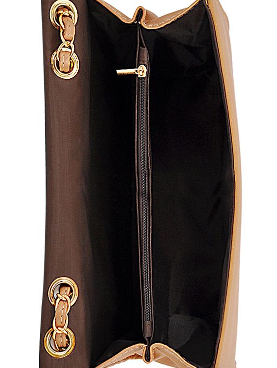 white leatherette (pu) combo handbag - 15707082 - Zoom Image - 3