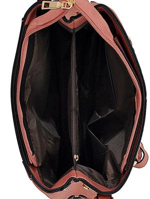 brown leatherette (pu) regular handbag - 15707096 - Standard Image - 3