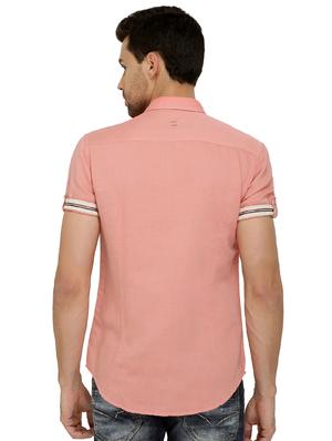pink cotton blend casual shirt - 15707159 - Standard Image - 3