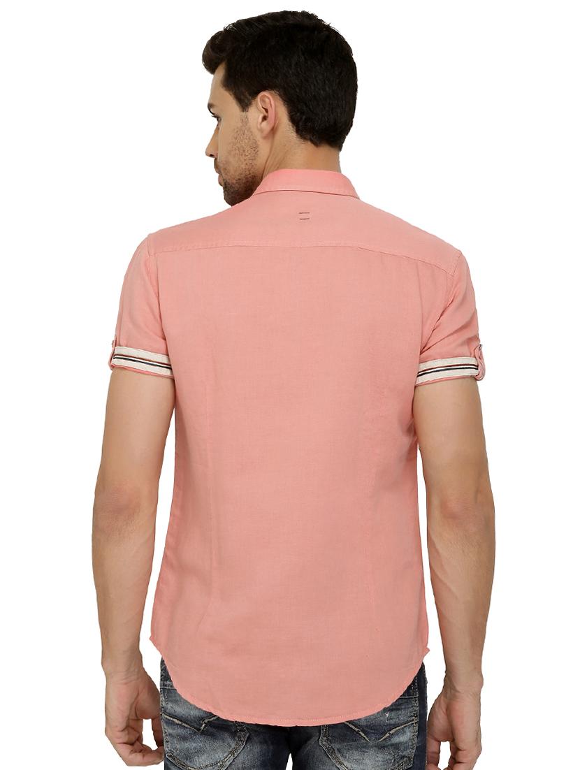 pink cotton blend casual shirt - 15707159 - Zoom Image - 3