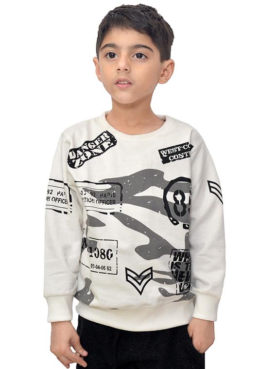 white fleece sweatshirt - 15707465 - Zoom Image - 3