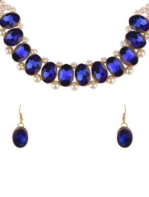 blue necklace and earrings set - 15707527 - Standard Image - 3