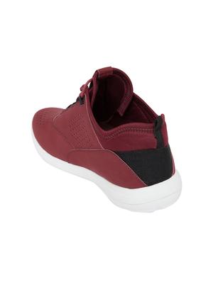 maroon leatherette lace up shoes - 15708413 - Standard Image - 3