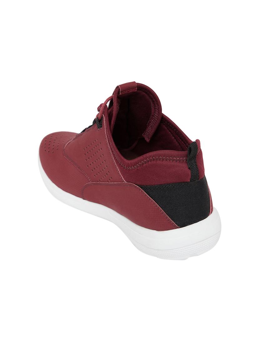 maroon leatherette lace up shoes - 15708413 - Zoom Image - 3