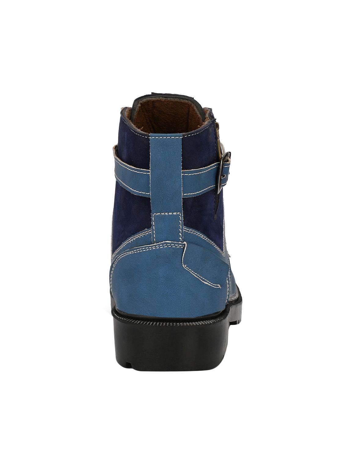 blue leatherette high ankle boots - 15708978 - Zoom Image - 3