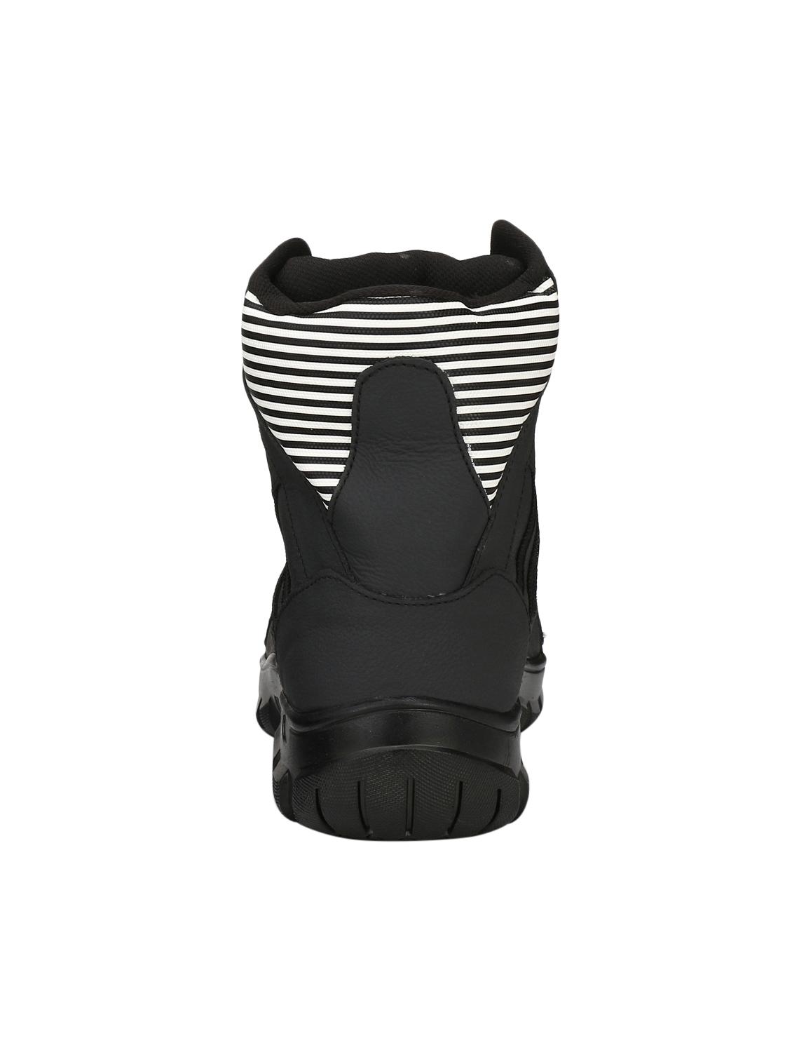 black leather high ankle boots - 15709013 - Zoom Image - 3