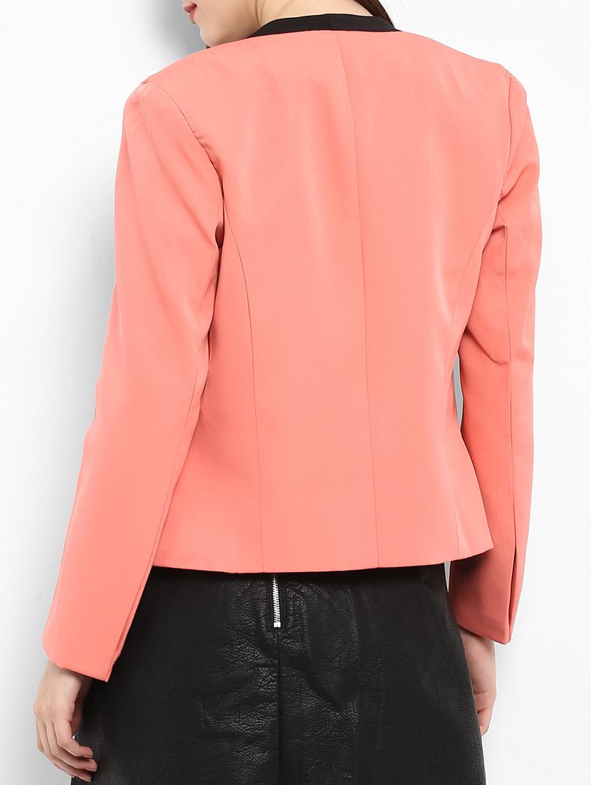 Contrast collar casual blazer - 15709413 - Zoom Image - 3