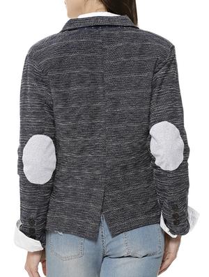elbow patch button detail blazer - 15709611 - Standard Image - 3