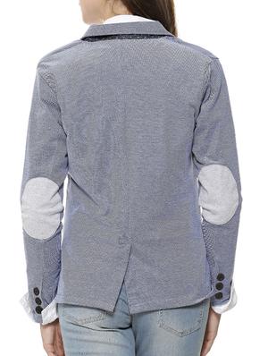 elbow patch button detail blazer - 15709614 - Standard Image - 3