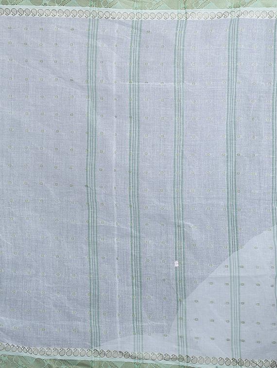 Paisley bordered tant saree - 15709757 - Zoom Image - 3