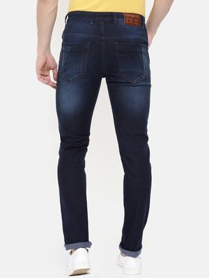 blue cotton blend washed jeans - 15709860 - Standard Image - 3