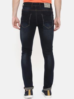 blue cotton blend washed jeans - 15709873 - Standard Image - 3