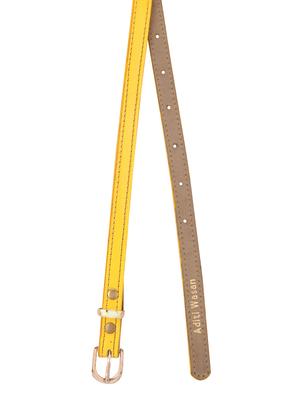 yellow leatherette (pu belt - 15710197 - Standard Image - 3
