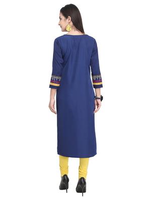 Printed straight kurta - 15710369 - Standard Image - 3