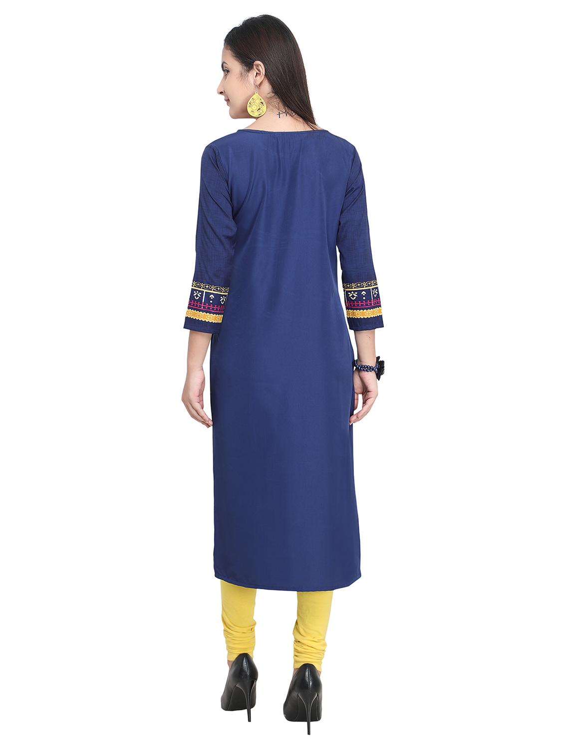 Printed straight kurta - 15710369 - Zoom Image - 3