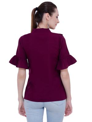 frill detail tie up neck top - 15711118 - Standard Image - 3