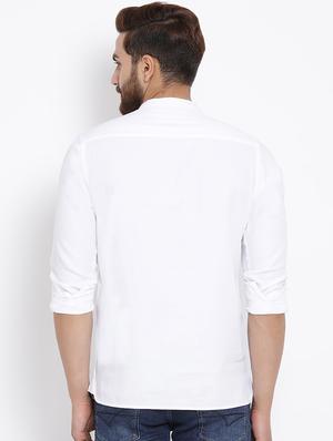 white cotton casual shirt - 15713430 - Standard Image - 3