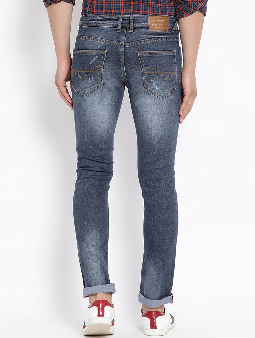 blue cotton washed jeans - 15713469 - Zoom Image - 3