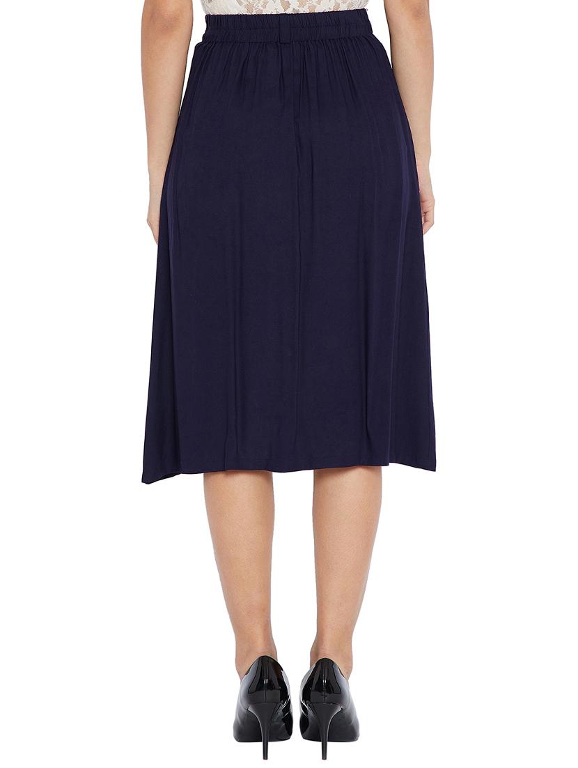 contrast button detail skirt - 15713595 - Zoom Image - 3