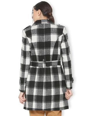 checkered double breasted overcoat - 15713840 - Standard Image - 3