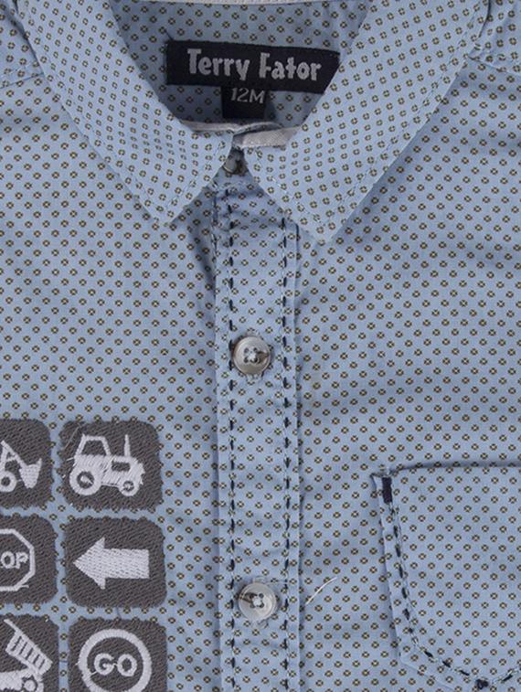 blue cotton shirt - 15714336 - Zoom Image - 3