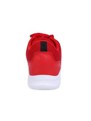 red Mesh lace up sport shoes - 15715385 - Standard Image - 3