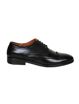 black leatherette lace-up derbys - 15715949 - Standard Image - 3