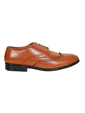 brown leatherette lace-up derbys - 15715950 - Standard Image - 3