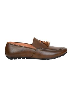 brown leatherette slip on loafers - 15715952 - Standard Image - 3