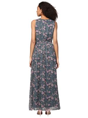 smocking detail sleeveless maxi dress - 15721046 - Standard Image - 3