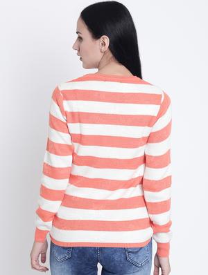 asymmetric hem striped pullover - 15721731 - Standard Image - 3
