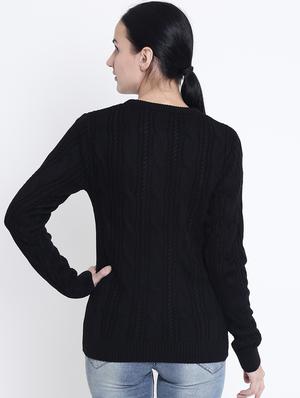 ribbed edge cable knit pullover - 15721734 - Standard Image - 3