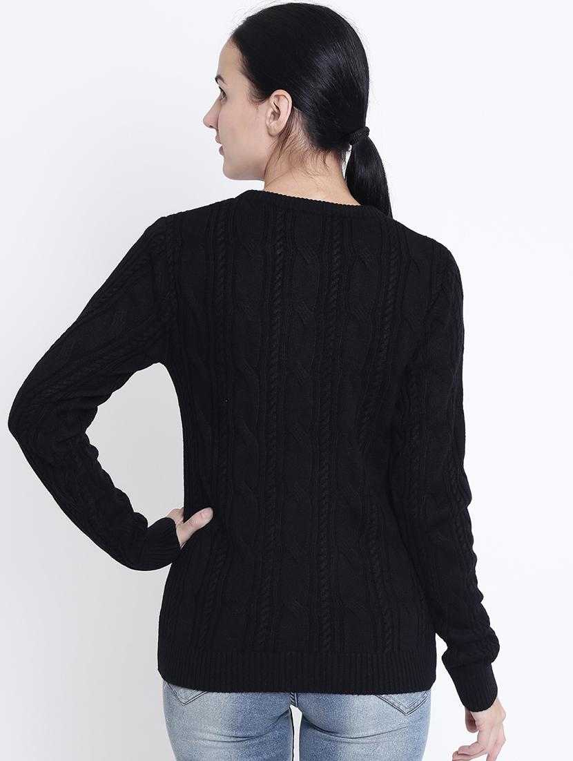 ribbed edge cable knit pullover - 15721734 - Zoom Image - 3