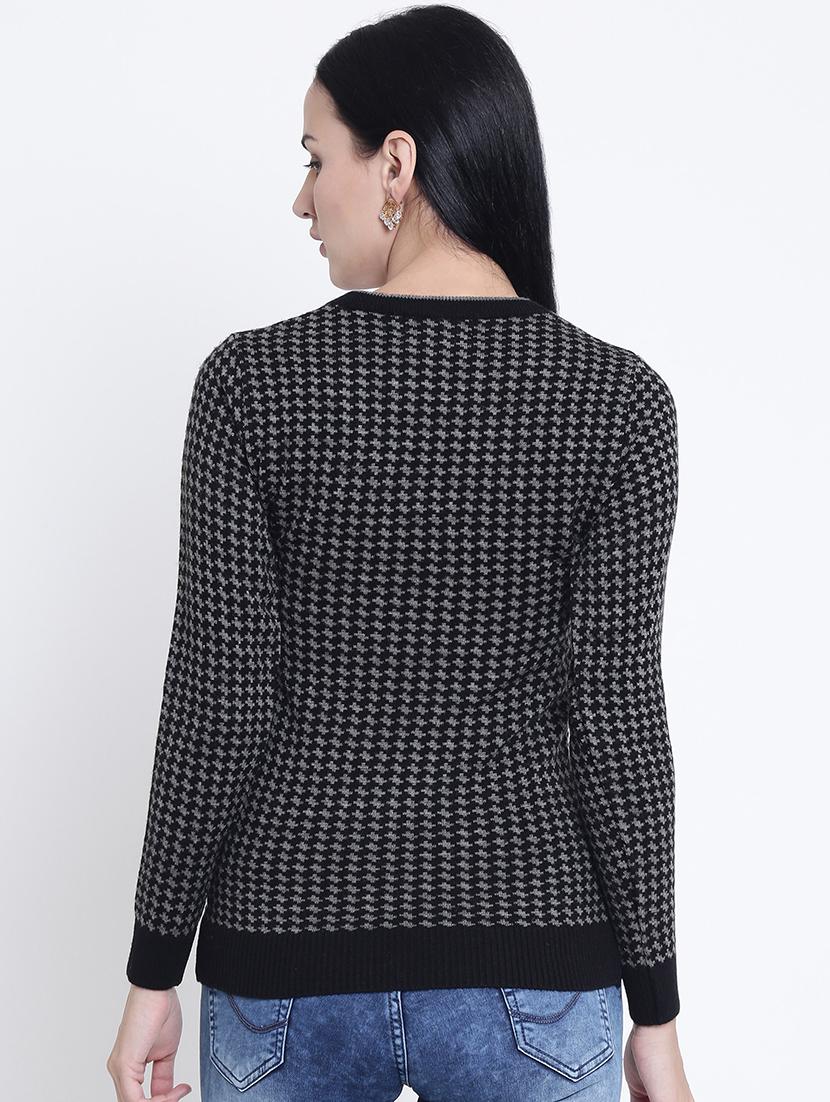 crew neck ribbed edge pulover - 15721735 - Zoom Image - 3