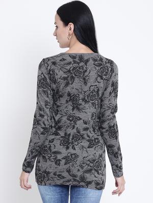 round neck floral pullover - 15721739 - Standard Image - 3