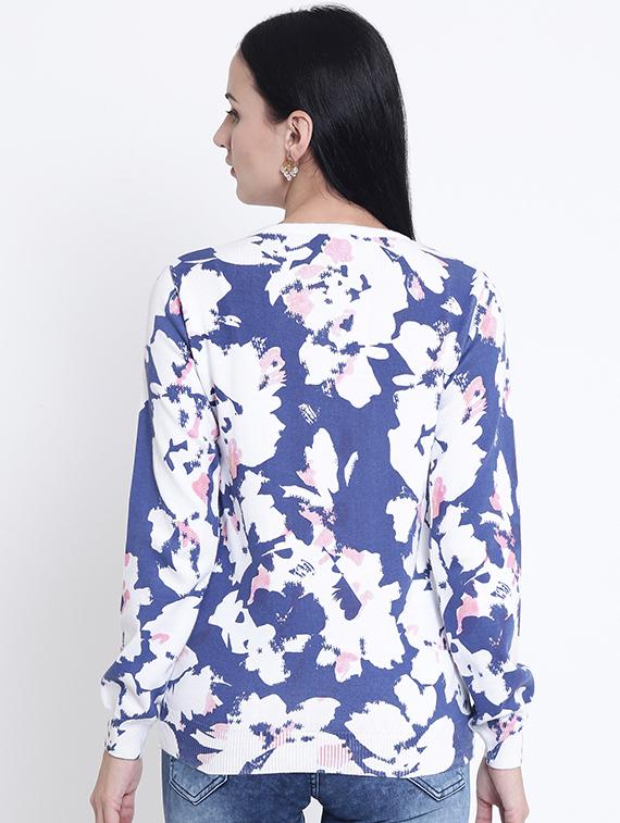 ribbed edge round neck cardigan - 15721740 - Zoom Image - 3