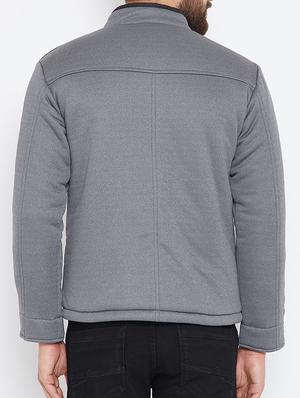 grey polyester casual jacket - 15722131 - Standard Image - 3