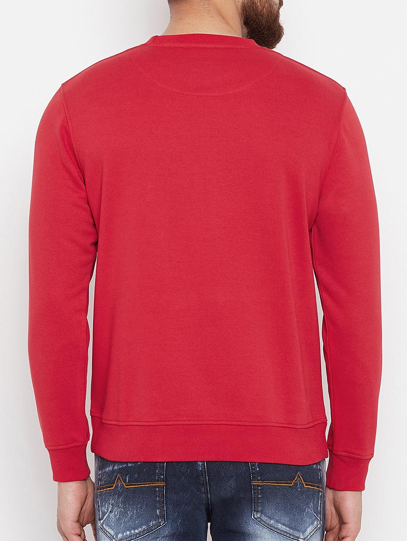 red cotton sweatshirt - 15722232 - Zoom Image - 3