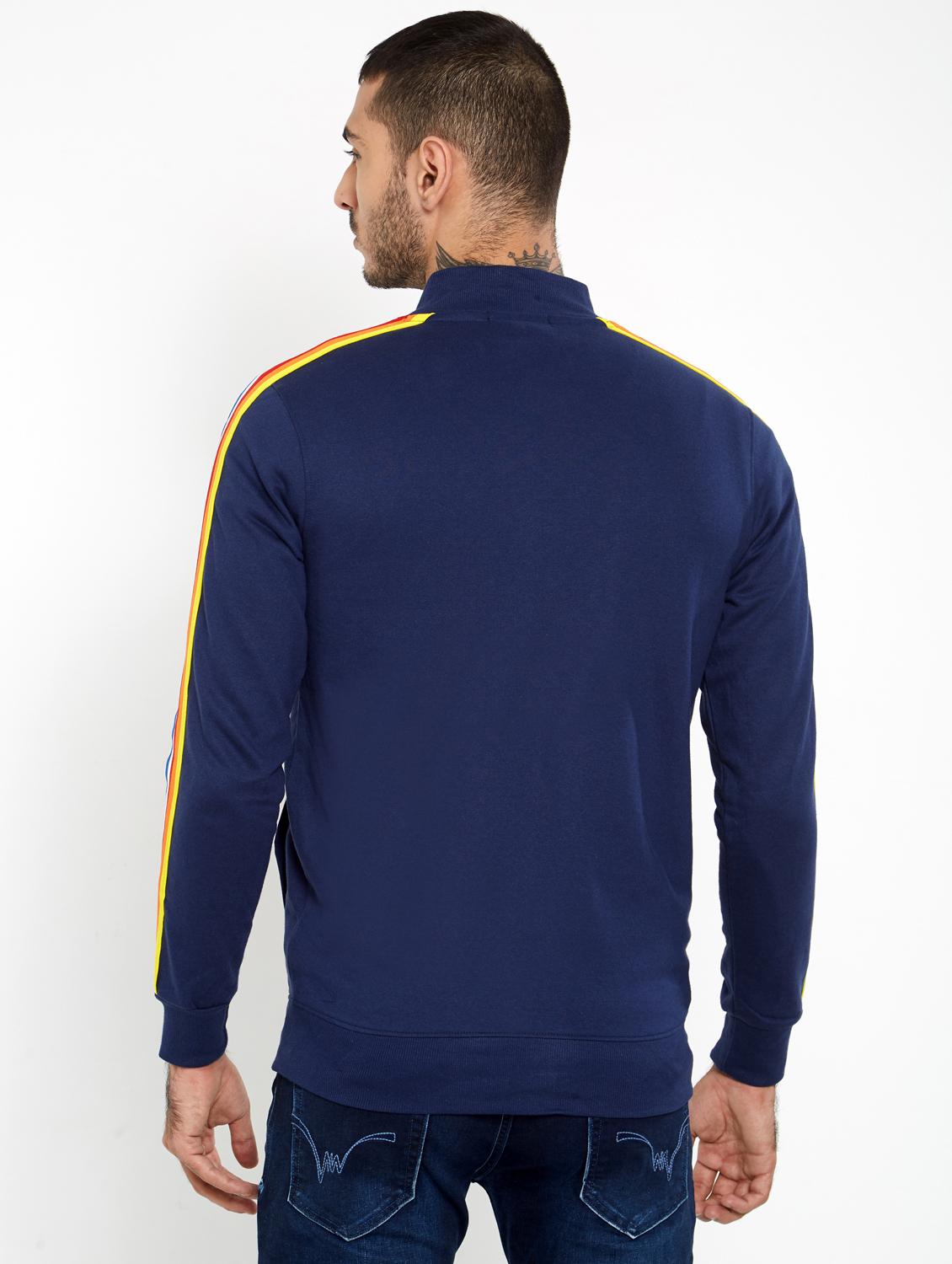 navy blue cotton casual jacket - 15724440 - Zoom Image - 3