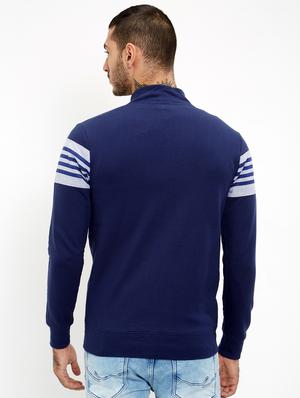 navy blue cotton casual jacket - 15724442 - Standard Image - 3